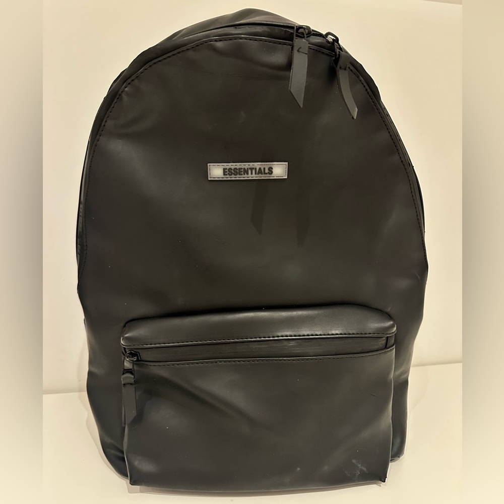 Essentials Waterproof Backpack Black Rubberized Coated (read desc)